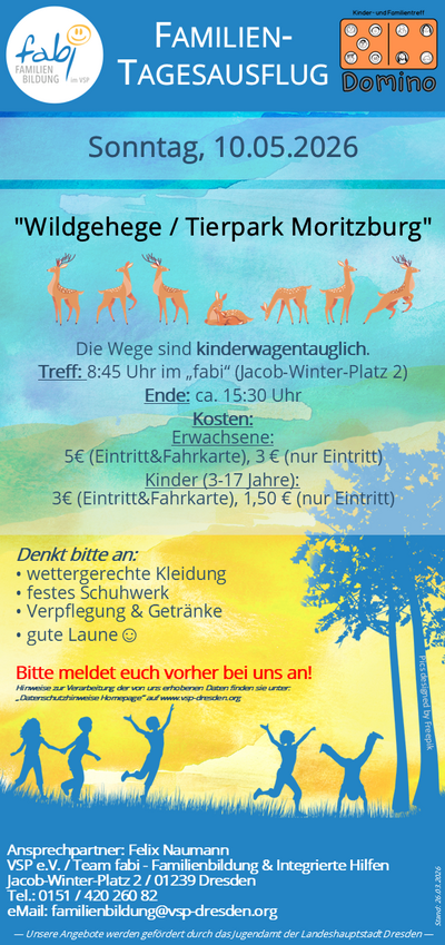 Flyer - Termin Offener Kinder- und Familientreff in Dresden