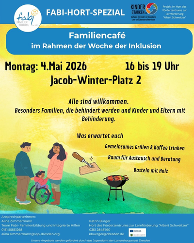 Flyer - Termin Offener Kinder- und Familientreff in Dresden